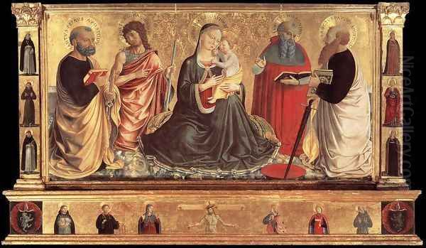 Madonna and Child with Sts John the Baptist, Peter, Jerome, and Paul 1456 - view 1