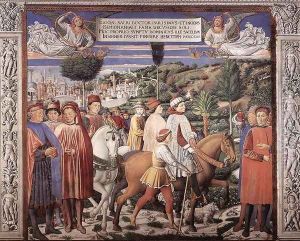 St Augustine Departing for Milan (scene 7, south wall) 1464-65