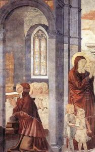 St Augustine Leaving his Mother (scene 3, east wall) 1464-65 by Benozzo di Lese di Sandro Gozzoli