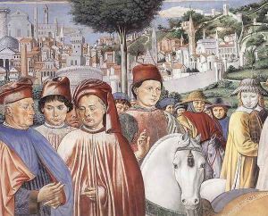 St Augustine Departing for Milan (detail 1) 1464-65