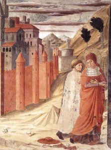The Departure of St Jerome from Antioch 1452 by Benozzo di Lese di Sandro Gozzoli