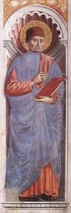 St Bartolus (on the pillar) 1464-65 by Benozzo di Lese di Sandro Gozzoli
