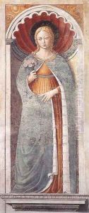 St Fina (on the pillar) 1464-65 by Benozzo di Lese di Sandro Gozzoli