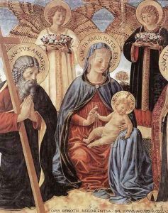 Madonna and Child between Sts Andrew and Prosper (detail) 1466