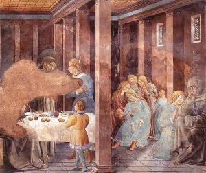 Scenes from the Life of St Francis (Scene 8, south wall) 1452 by Benozzo di Lese di Sandro Gozzoli