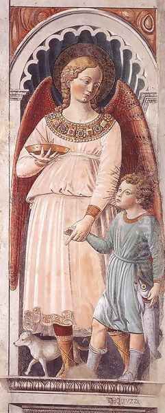 Raphael and Tobias (on the pillar) 1464-65 - view 1