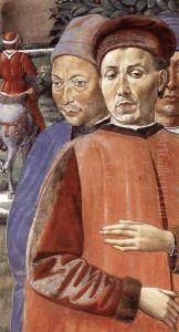 St Augustine Departing for Milan (detail 3) 1464-65 by Benozzo di Lese di Sandro Gozzoli