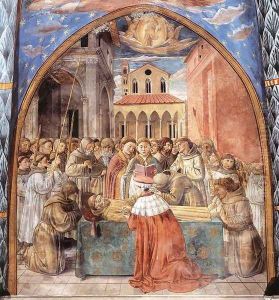 Scenes from the Life of St Francis (Scene 12, south wall) 1452