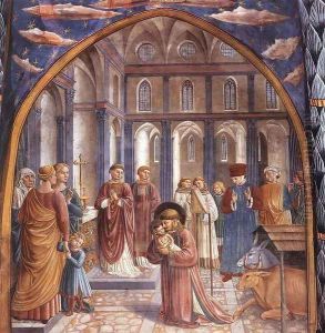 Scenes from the Life of St Francis (Scene 9, north wall) 1452