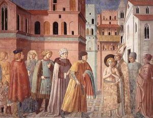 Scenes from the Life of St Francis (Scene 3, south wall) 1452 by Benozzo di Lese di Sandro Gozzoli