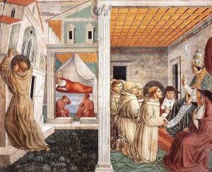 Scenes from the Life of St Francis (Scene 5, north wall) 1452 by Benozzo di Lese di Sandro Gozzoli