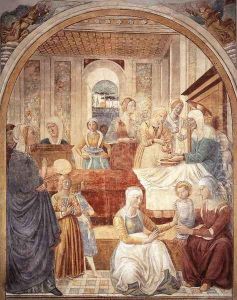 Birth of Mary by Benozzo di Lese di Sandro Gozzoli