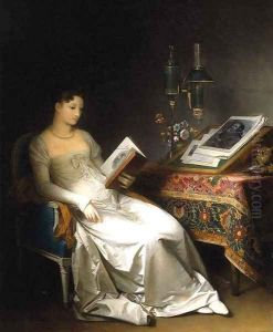 Lady Reading in an Interior 1795-1800 by Marguerite Gerard