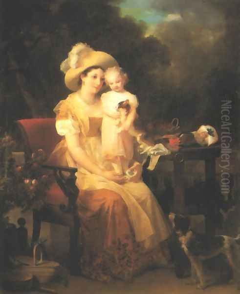 Young Woman and Child - view 1