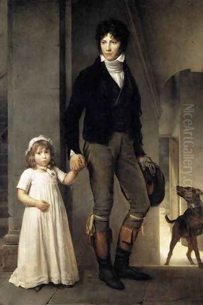 Jean-Baptist Isabey, Miniaturist, with his Daughter 1795 - view 1