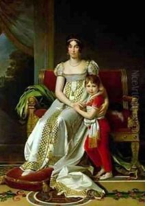Hortense de Beauharnais 1783-1837 Queen of Holland and her Son Napoleon Charles Bonaparte 1802-07