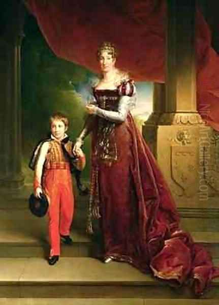 Marie Amelie de Bourbon 1782-1866 Duchess of Orleans and her Son Prince Ferdinand 1810-42 Duke of Chartres - view 1
