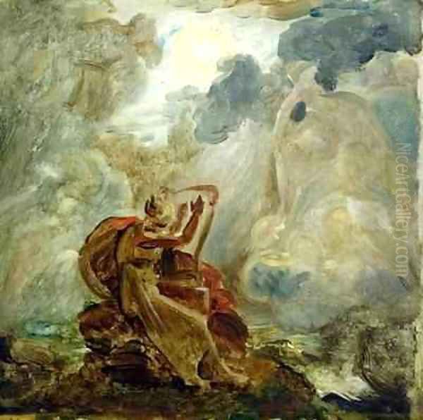 Ossian Conjures Up the Spirits with His Harp on the Banks of the River of Lora - view 1