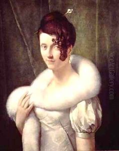 Portrait of a woman with a hair pin by Baron Francois Gerard