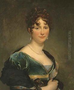 Portrait of Baronesse Mathieu de Favier, Marquise de Jaucourt by Baron Francois Gerard