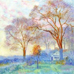 Elms at Sunrise by Bernhard Gutmann