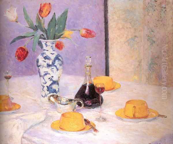 Tulips and Yellow Tea Service - view 1