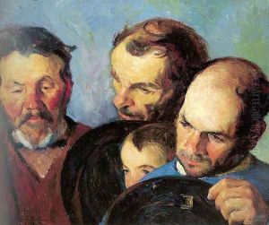 Heads of Three Men and a Boy by Bernhard Gutmann