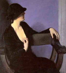 Study of a Woman in Black 1932 by Bernhard Gutmann