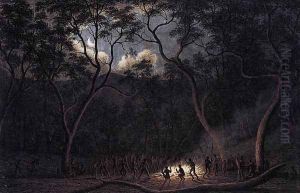 A Corroboree in Van Diemen's Land 1840 by John Glover
