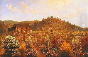 View of the Artist's House and Garden in Mills Plains, Van Diemen's Land