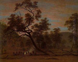 Corrobery of Natives in Mills Plains by John Glover