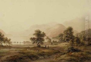 Shepherds with Sheep and Cattle by John Glover