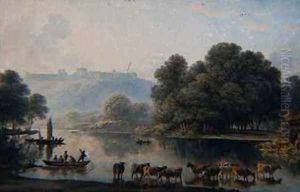 A View of Windsor Castle from the Thames by John Glover