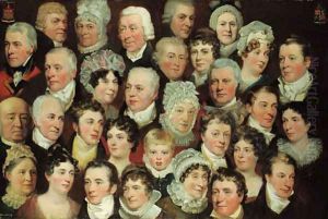 Group portrait of members of the Harvey and Herring familes by John Glover