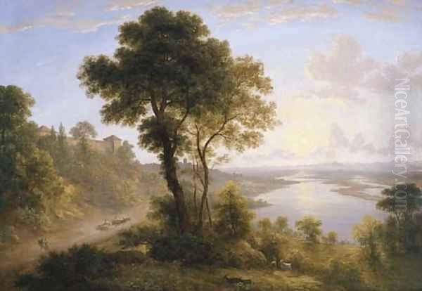 Landscape with Buildings on Hill - view 1