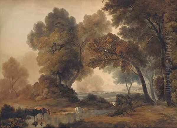 Cattle grazing in an extensive landscape - view 1