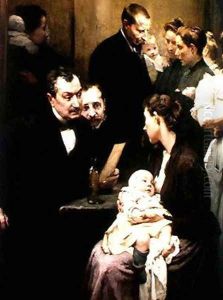 The Drop of Milk in Belleville, Doctor Variot's Surgery, the Consultation by Henri-Jules-Jean Geoffroy (Geo)