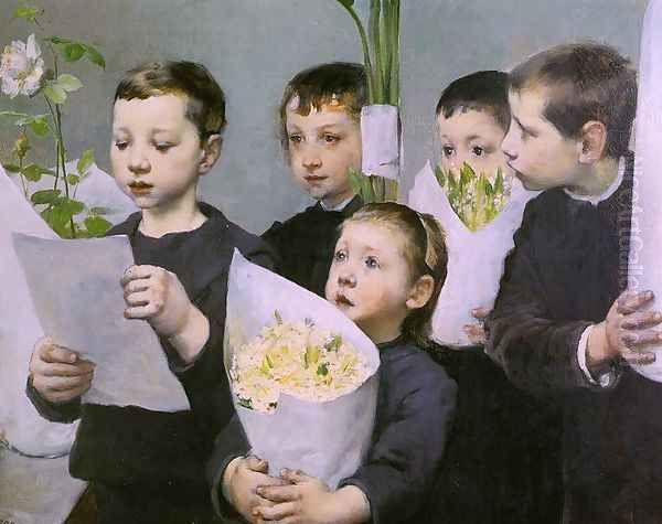 Paying Homage to the Teacher on a Holiday (Le Compliment un jour de fête à l'école) 1893 - view 1