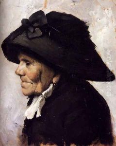 Study Of The Head Of An Old Woman by Henri-Jules-Jean Geoffroy (Geo)