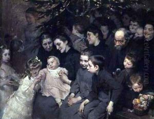 The Drop of Milk in Belleville, The Christmas Tree at the Dispensary by Henri-Jules-Jean Geoffroy (Geo)