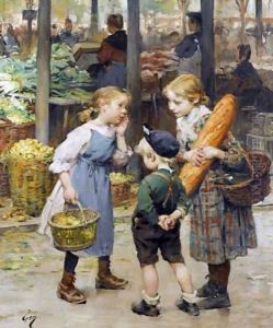 The menageres girls by Henri-Jules-Jean Geoffroy (Geo)