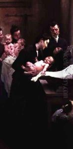 The Drop of Milk in Belleville, Doctor Variot's Surgery, The Weighing Session