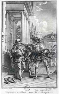 Fight scene by Hubert-Francois Gravelot