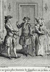 I cannot bear the torments here any more where I am by Hubert-Francois Gravelot