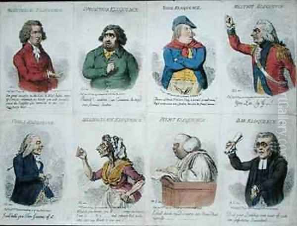 8 vignettes depicting eloquence - view 1