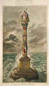 Britannia Victorious Design for the Naval Pillar by James Gillray