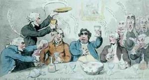 A Birmingham Toast as given on the 14th July by the Revolution Society by James Gillray