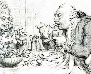 Temperance Enjoying a Frugal Meal by James Gillray