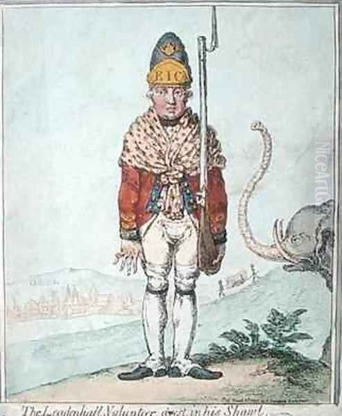 The Leadenhall Volunteer drest in his Shawl - view 1