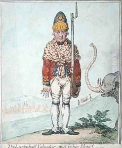 The Leadenhall Volunteer drest in his Shawl